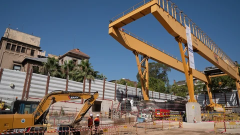 Ester Capella visita las obras del pozo de Mandri de la L9 del metro de Barcelona