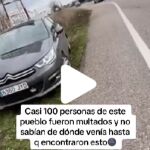 Captura del vídeo viral en la red social Tik Tok donde pillan a un vecino de Toledo haciendo de radar de velocidad