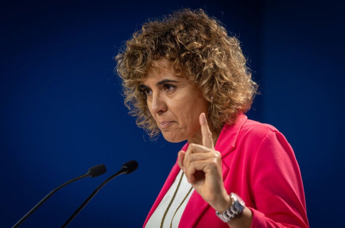 Rueda de prensa de Dolors Montserrat en la sede del PP de la calle Génova . © Alberto R. Roldán / La Razón. 05