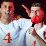 La UEFA sanciona con un partido a Morata y a Rodri por gritar "Gibraltar español"