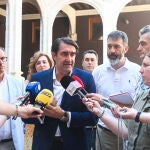 Suárez-Quiñones atiende a la prensa en Peñaranda de Duero