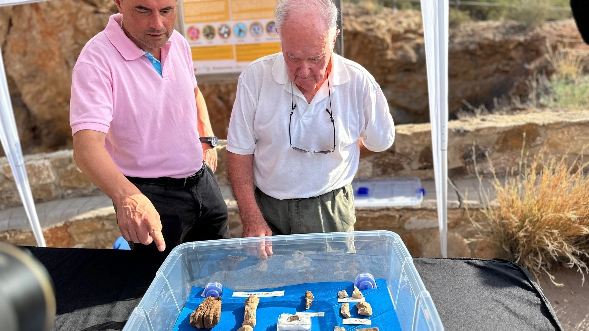 Algunas muestras de los hallazgos en La Sima de las Palomas AYUNTAMIENTO DE TORRE PACHECO 07/08/2024