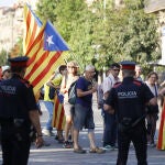Concentración para recibir al expresidente de la Generalitat Carles Puigdemont en Barcelona
