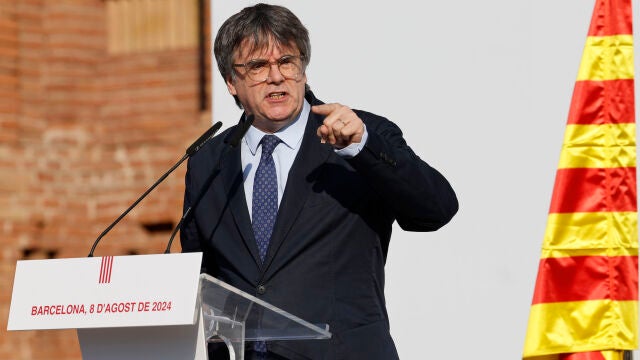 Acto de bienvenida del expresidente catalán Carles Puigdemont