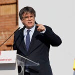 Acto de bienvenida del expresidente catalán Carles Puigdemont