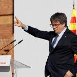 Acto de bienvenida del expresidente catalán Carles Puigdemont