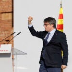 Acto de bienvenida del expresidente catalán Carles Puigdemont