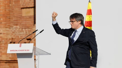 Acto de bienvenida del expresidente catalán Carles Puigdemont