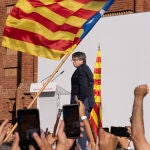 Acto de bienvenida al expresidente de la Generalitat Carles Puigdemont en Barcelona