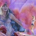 US singer-songwriter Taylor Swift performs during her concert as part of her 'Eras Tour' at the Letzigrund Stadium in Zurich