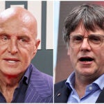 Kiko Matamoros y Carles Puigdemont en un montaje 