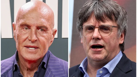 Kiko Matamoros y Carles Puigdemont en un montaje