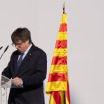 Acto de bienvenida al expresidente de la Generalitat Carles Puigdemont en Barcelona