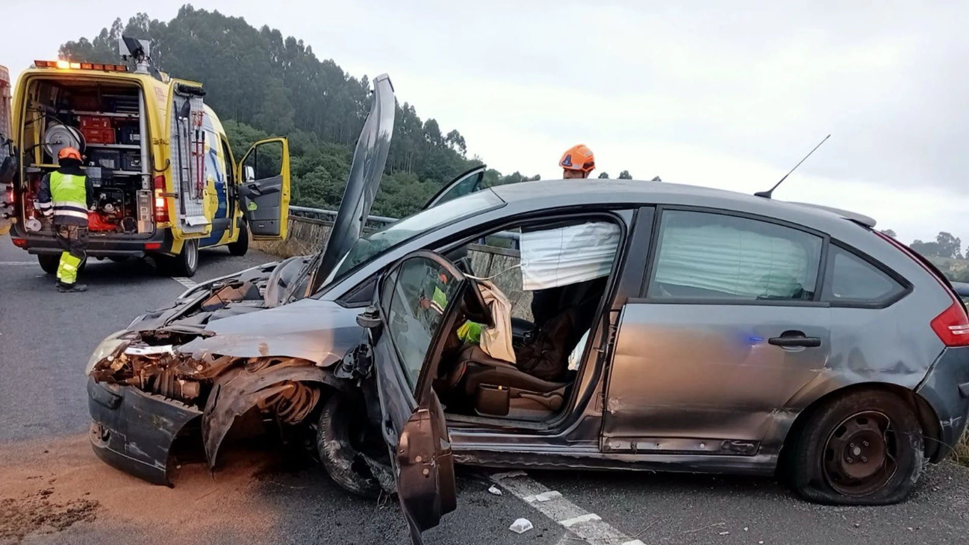Accidente de tráfico en la AS-I