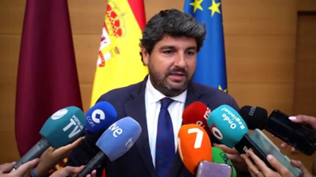 El presidente de la Región de Murcia, Fernando López Miras