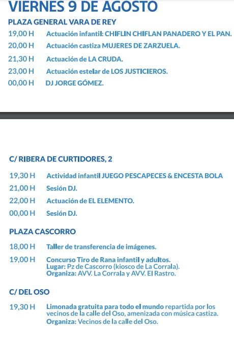 Programa de hoy
