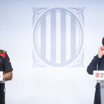 Rueda de prensa en Barcelona sobre el dispositivo policial en torno a Carles Puigdemont