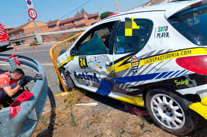 Siete personas heridas tras ser atropelladas por un vehículo en el rally de Fitero