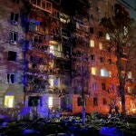 Un edificio de Kursk (Rusia) alcanzado por un proyectil ucraniano