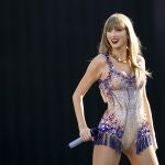 US singer-songwriter Taylor Swift performs during her concert as part of her 'Eras Tour' at the Letzigrund Stadium in Zurich, Switzerland