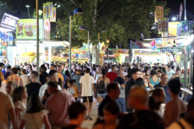 Imagen del recinto ferial de La Peraleda de Toledo durante la fiestas de verano
