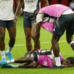 Camavinga se duele de la rodilla izquierda en el entrenamiento del Real Madrid