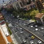 Imagen de la A-5, paseo de Extremadura, en su tramo más próximo a Madrid y que planea su soterramiento. 