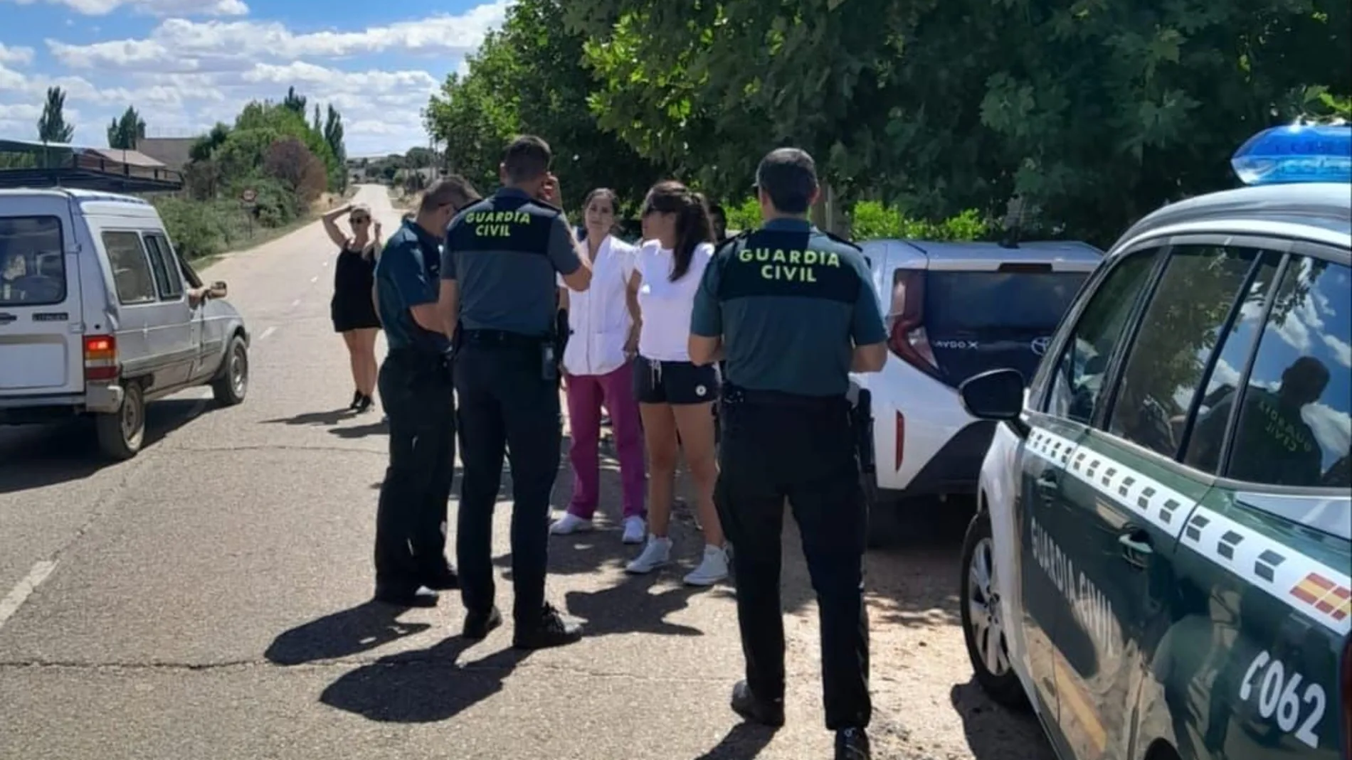 Dispositivo de la Guardia Civil en Moraleja de Sayago (Zamora)