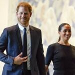 Prince Harry and Meghan Markle arrive at United Nations headquarters