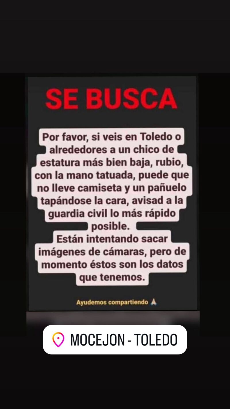 Posible descripción del autor del asesinato de un niño de 11 años en Toledo