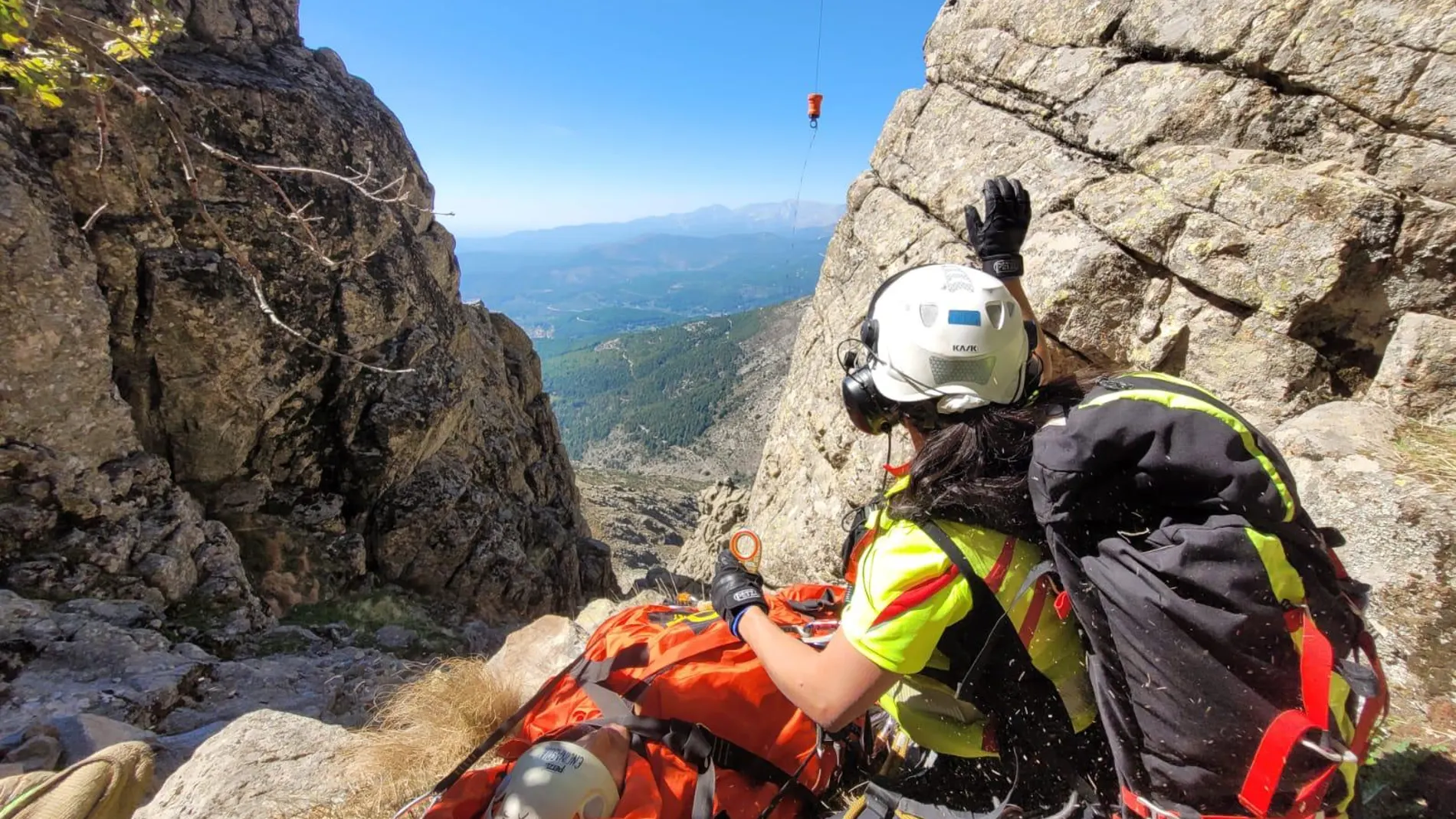 Uno de los rescates realizados por uno de los equipos de Emergencias este verano