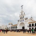 Imagen de la Ermita tras finalizar los actos del Rocío Chico. AYUNTAMIENTO DE ALMONTE