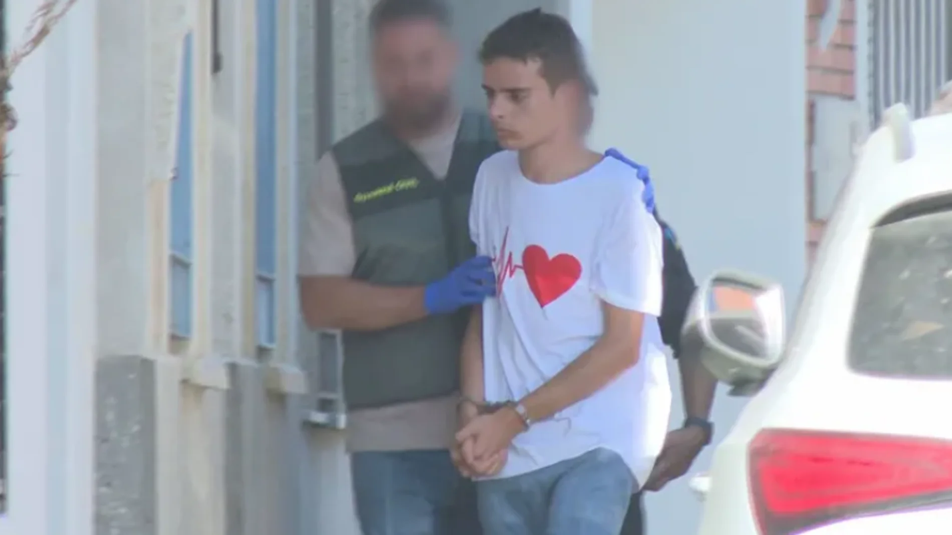 El presunto asesino de Mateo tras ser detenido