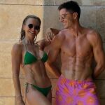 Robert Lewandowski, junto a su esposa Anna