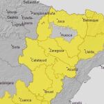 Toda la provincia de Teruel sigue en aviso amarillo por lluvias y tormentas.