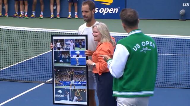 Richard Gasquet, homenajeado en su última participación en el US Open