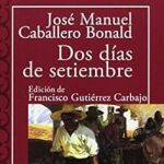 Portada de la novela 'Dos días de setiembre' del poeta jerezano J.M. Caballero Bonald 