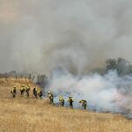 MADRID.-Sucesos.- El incendio en Tres Cantos evoluciona positivamente y los vecinos evacuados ya han podido regresar