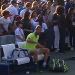 Maxime Cressy, frustrado después de caer en la previa del US Open