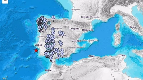 Siete CC AA han sentido el terremoto registrado al sur de Portugal de magnitud 5,5