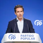 Borja Semper en la Rueda de prensa posterior a la reunión del Comité de Dirección del PP. David Jar