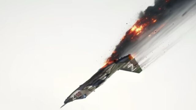 Un avión ruso Su-25 derribado