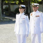 Princesa Leonor entrando a la Escuela Naval de Marín.