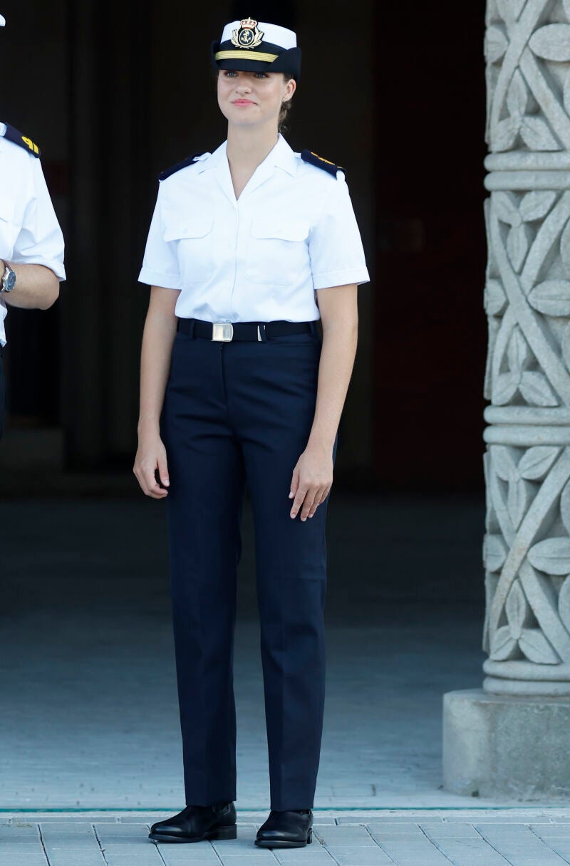 La Princesa Leonor en la Escuela Naval de Marín.