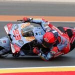 Marc Márquez, este viernes en Motorland Aragón