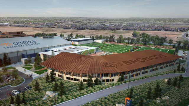 Boceto del futuro centro de entrenamiento de los Denver Broncos