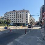 MURCIA.-Abren al tráfico el segundo carril de salida en 'El Rollo', en Murcia, este viernes