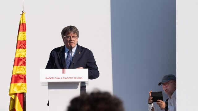 Puigdemont, en el mitin de Barcelona