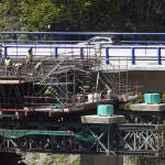 Obras de reconstrucción del viaducto O Castro de León