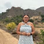 La presidenta del Partido Popular de Águilas, Eva Reverte, en la finca de Chuecos